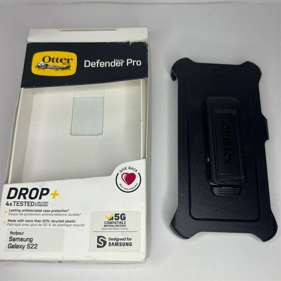 OtterBox Defender Pro Case for Samsung Galaxy S22 Black Rugged - Picture 1 of 6